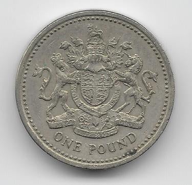 Verenigd Koninkrijk 1 pound 1983 "Royal Arms" KM# 933 (1), Verzenden, Overige landen, Losse munt