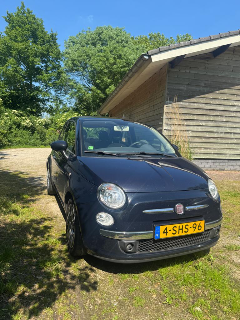 Fiat 500 1.3 16V JTD Multijet – 2011 | Donkerblauw | 2de eig, Voorwielaandrijving, USB, Leder en Stof, Overige kleuren