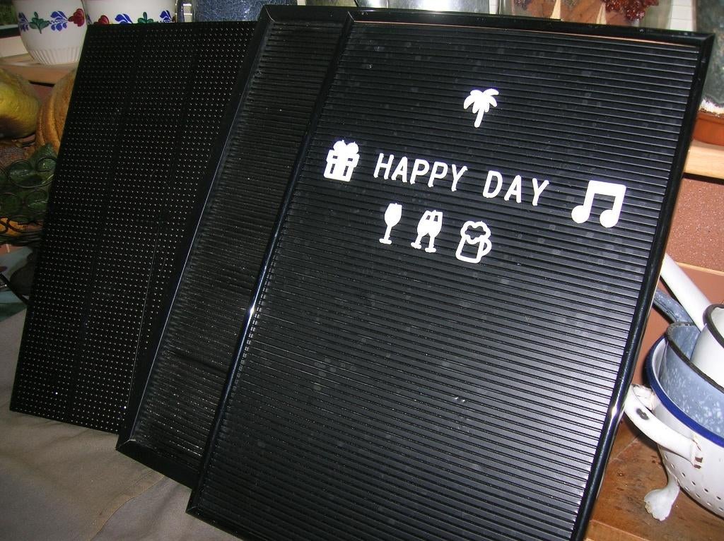 3 x letterbord met veel letters en signs, Ophalen of Verzenden, Gebruikt