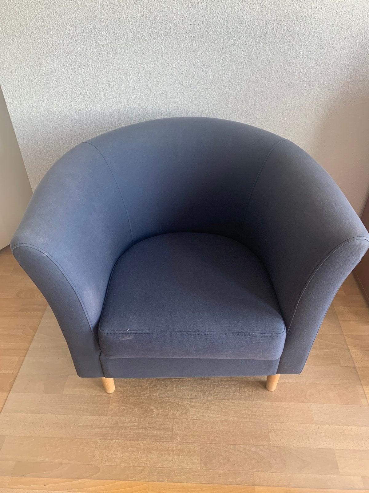 Blauwe Ikea Tulstta stoel, Huis en Inrichting, Fauteuils, Ophalen, Gebruikt, 75 tot 100 cm, 75 tot 100 cm