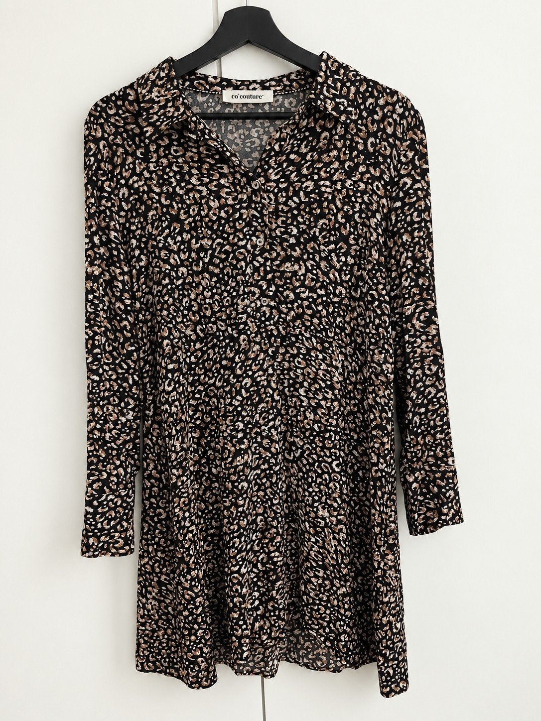 Mooie Co’Couture blousejurk met een stijlvolle zwart/beige, Maat 38/40 (M), Zwart, Ophalen of Verzenden, Zo goed als nieuw