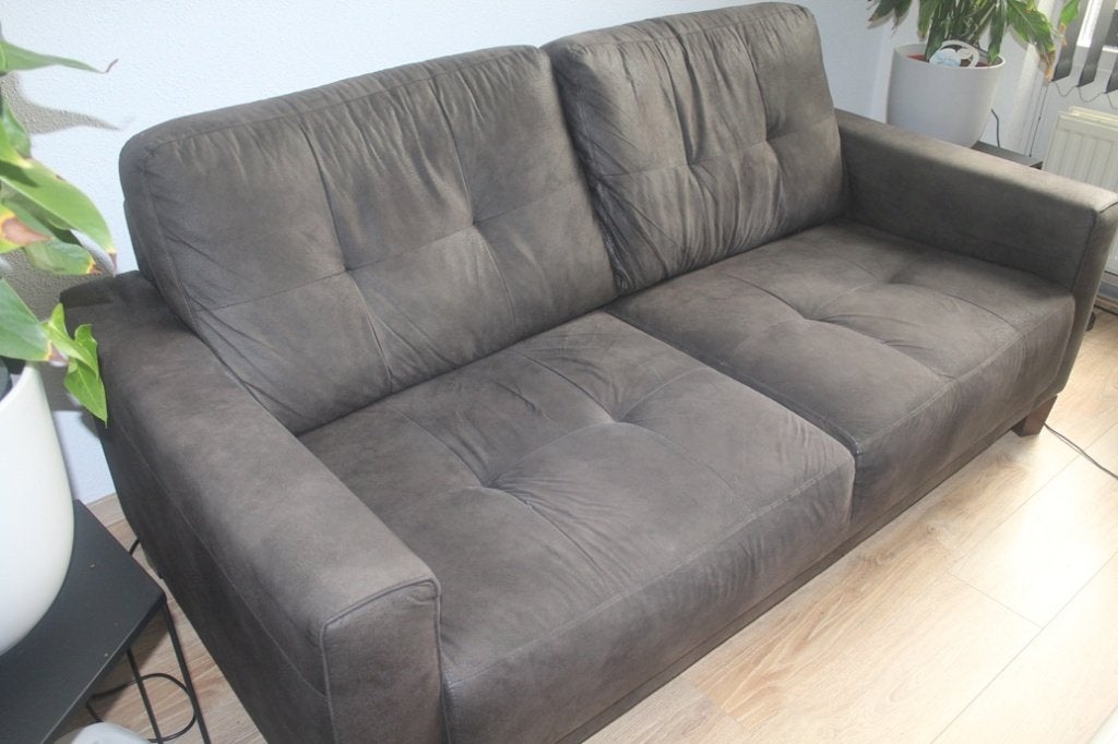 2,5 zits bank grafiet grijs/bruin  190 x 90 x 80, Ophalen, Gebruikt, Overige maten, 75 tot 100 cm