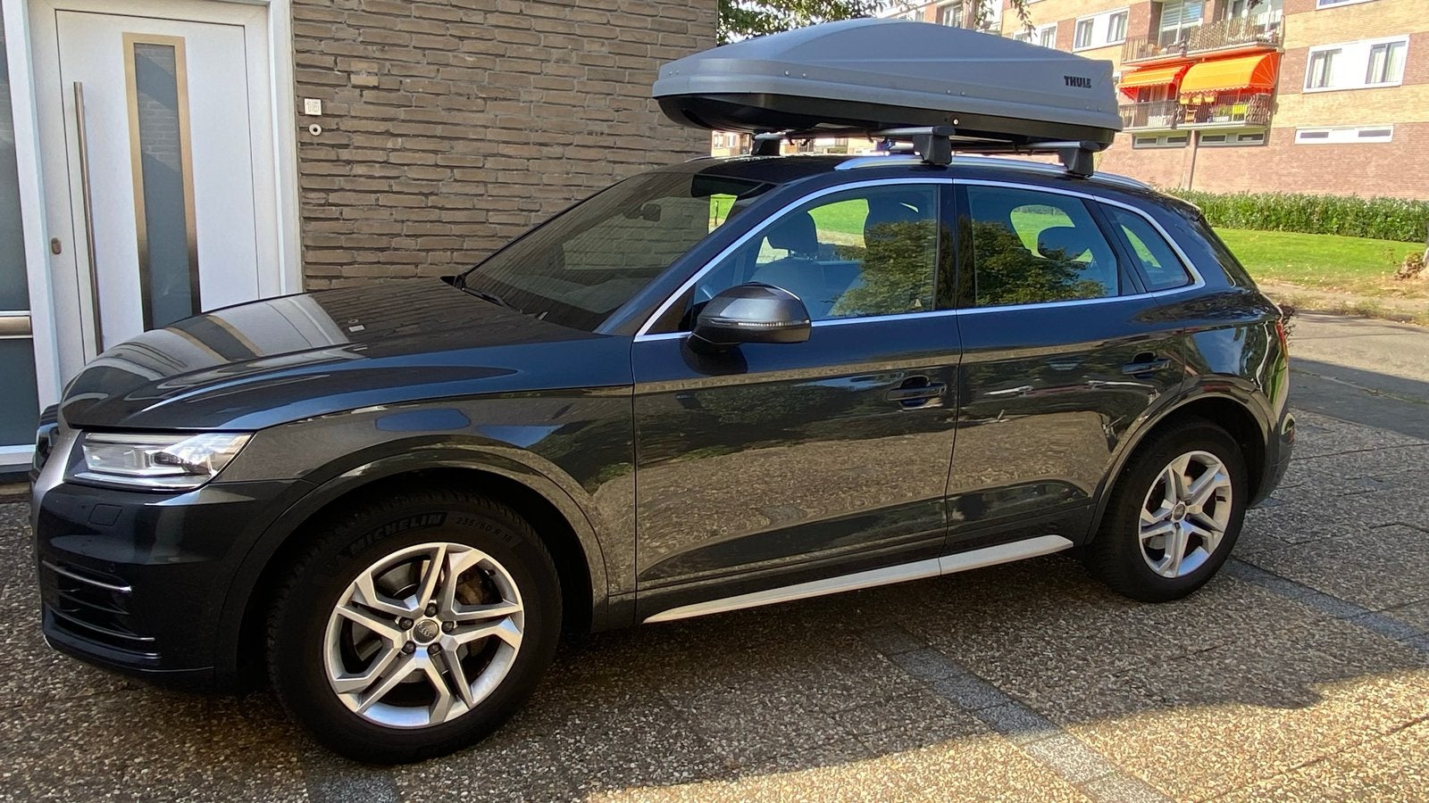 Audi Q5 2.0 Tfsi Quattro 252pk S Tronic 2018 Grijs, Auto's, 4 cilinders, Particulier, SUV of Terreinwagen, 102 €/maand