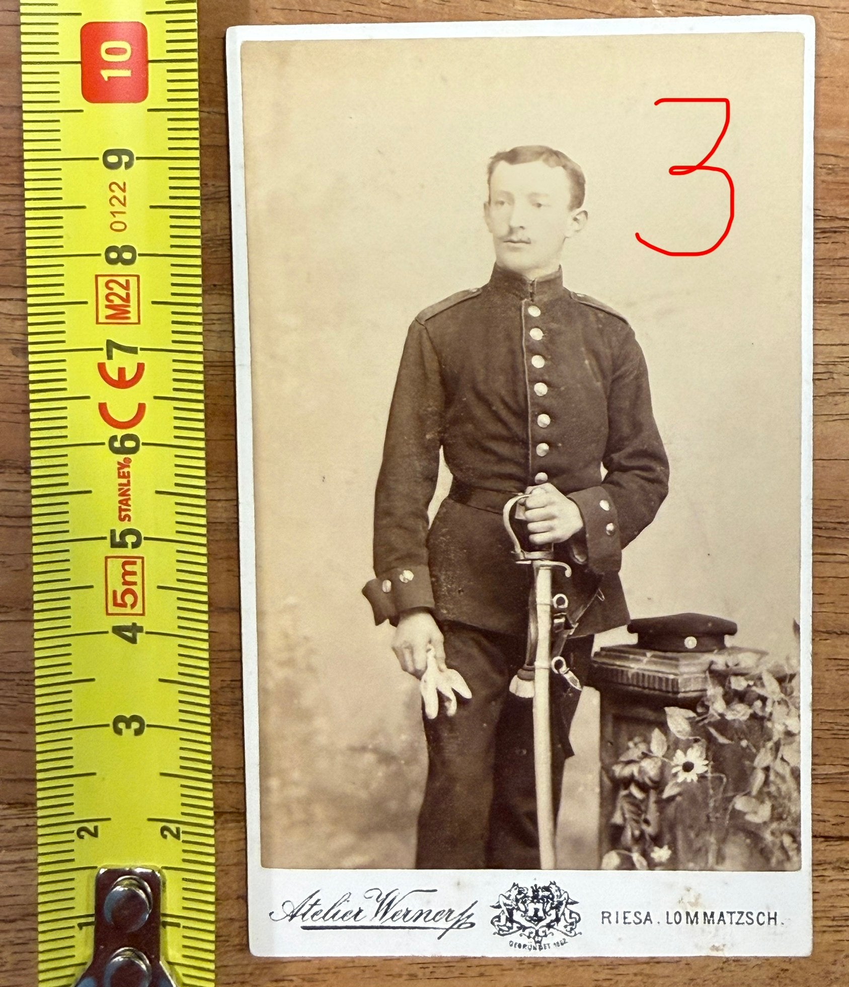 Duitse Soldaat met Sabel - Periode voor 1918, Verzamelen, Militaria | Algemeen, Verzenden, Landmacht, Duitsland, Foto of Poster