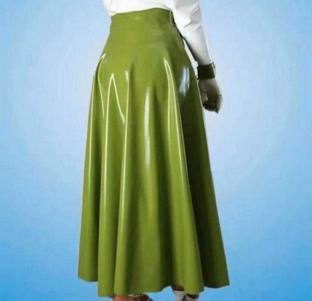 Mooie latex rok, tm 2XL(op maat), Ophalen of Verzenden, Nieuw, Onder de knie