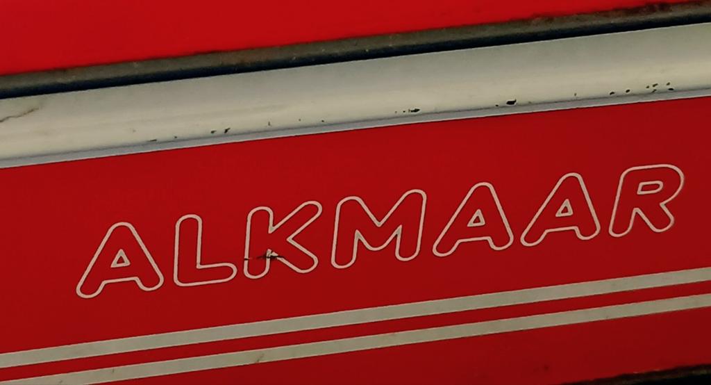 Alkmaar vintage blikken trommel kaasmarkt afbeelding, Ophalen of Verzenden, Gebruikt, Overige