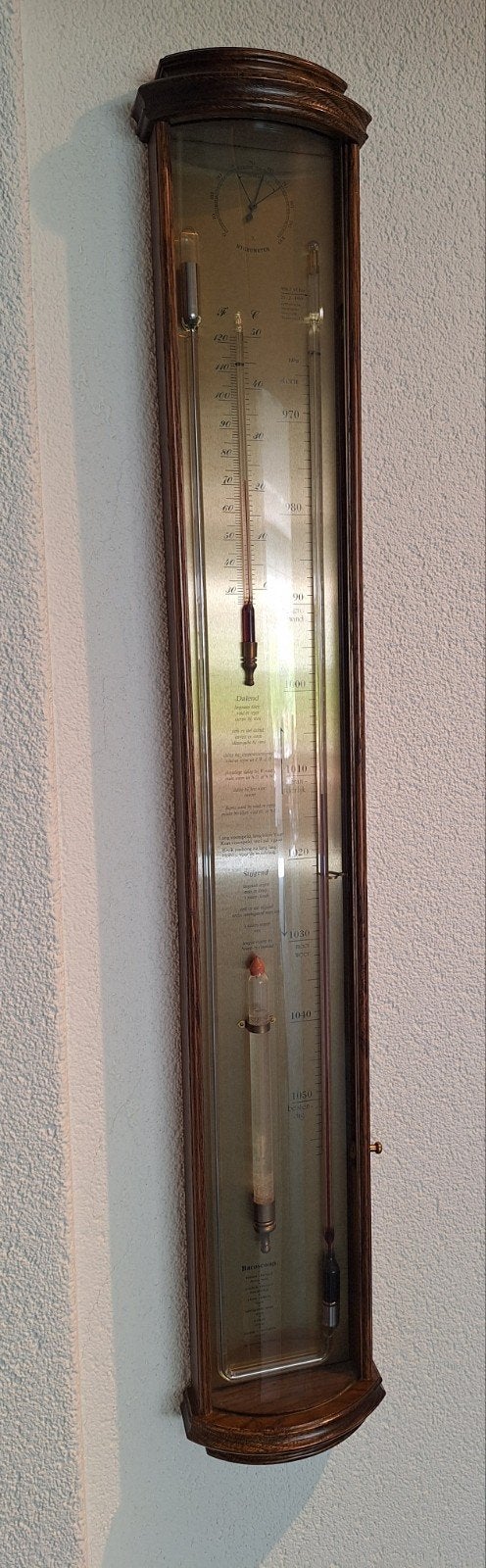Antieke Barometer/Weerstation - 'De Bow Front', Ophalen of Verzenden, Zo goed als nieuw, Weerstation
