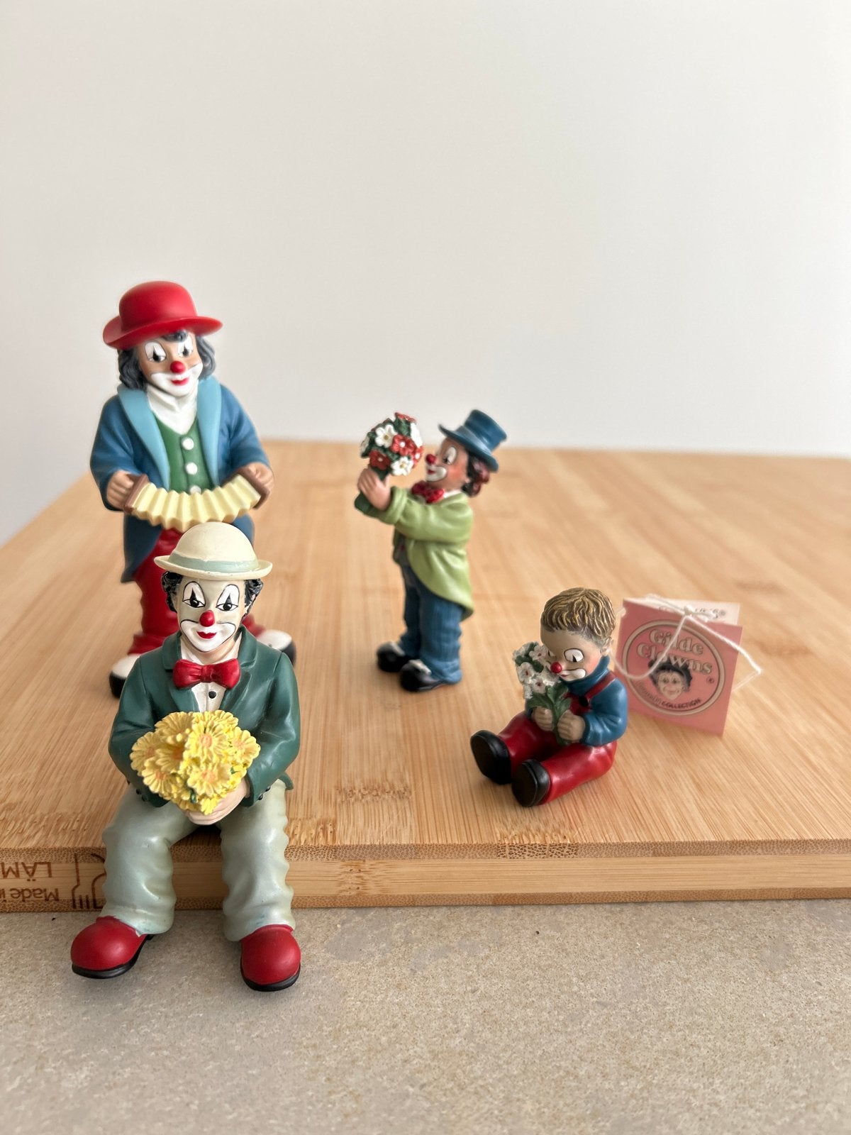 Set van 4 Gilde Clowns - Handbeschilderd, Ophalen of Verzenden, Gebruikt