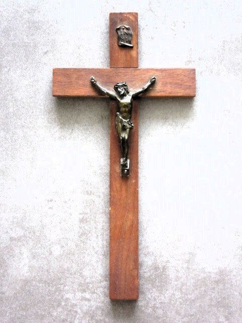 Oud Crucifix - kruisbeeld, Verzamelen, Ophalen of Verzenden, Gebruikt