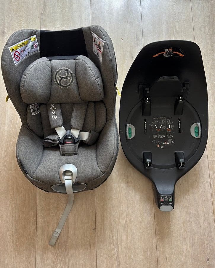 Cybex Platinum Sirona Z i-Size Plus + Base Z (360)–Soho Grey, Kinderen en Baby's, Autostoeltjes, 0 t/m 18 kg, Verstelbare rugleuning