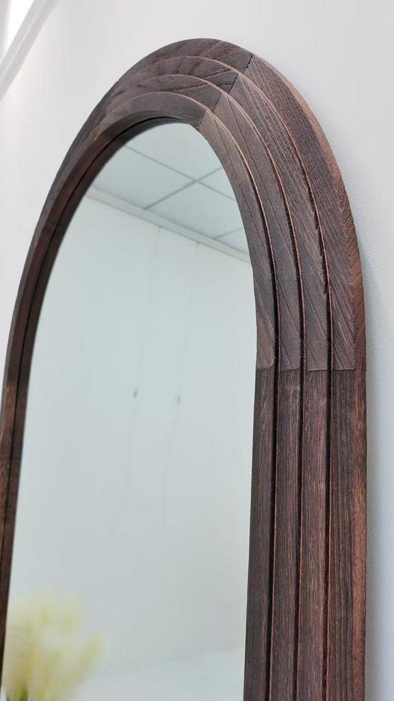 Spiegel Walnoot Hout Japandi 200x100cm OUTLET‼️, Huis en Inrichting, Woonaccessoires | Spiegels, 200 cm of meer, Nieuw, Ophalen of Verzenden
