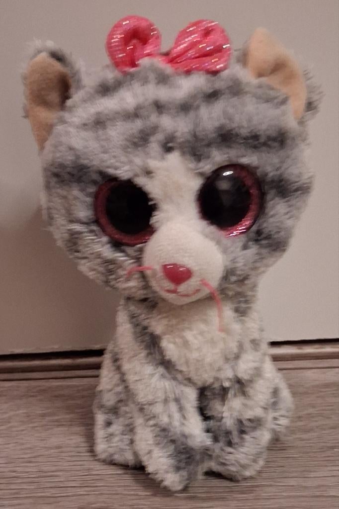 Ty beanie boo poes Kiki 16 cm, Ophalen of Verzenden, Zo goed als nieuw