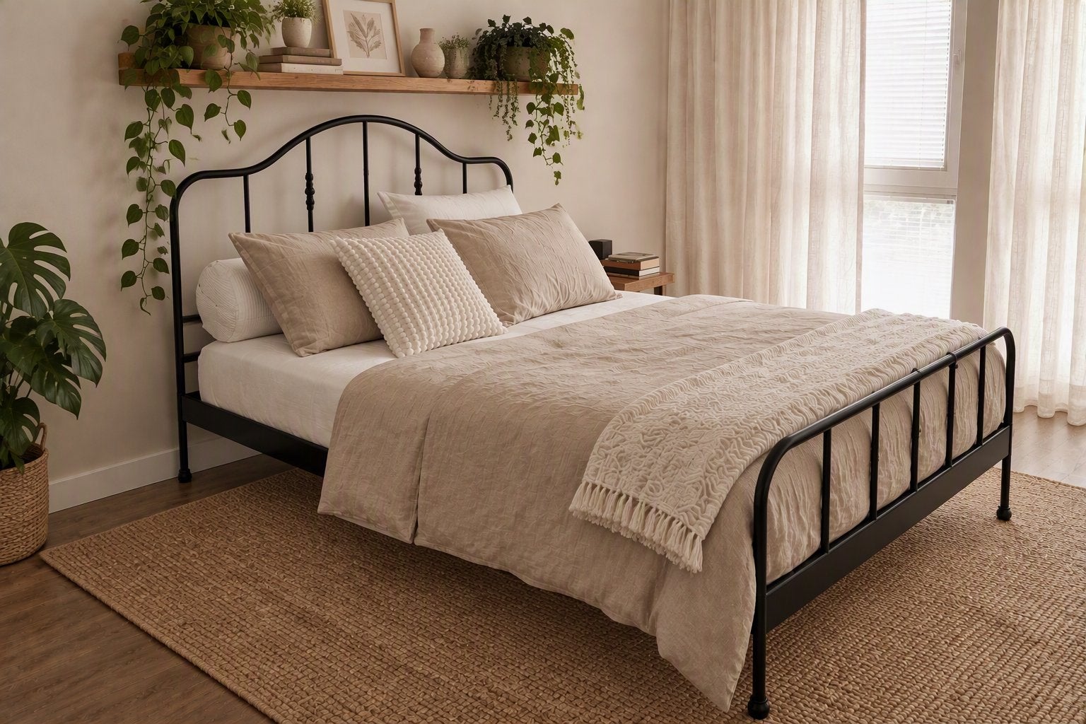 Gratis: Zwart bedframe Ikea Sagstua 160x200, Ophalen, Zwart, Tweepersoons, Zo goed als nieuw