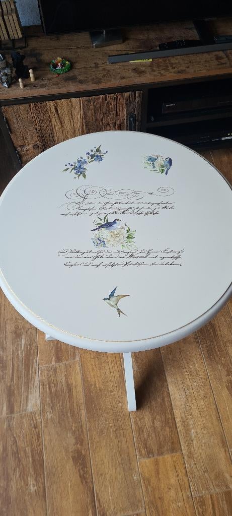 Ronde koffietafel / bijzettafel / bistro tafel, Ophalen, Minder dan 55 cm, Rond, Zo goed als nieuw