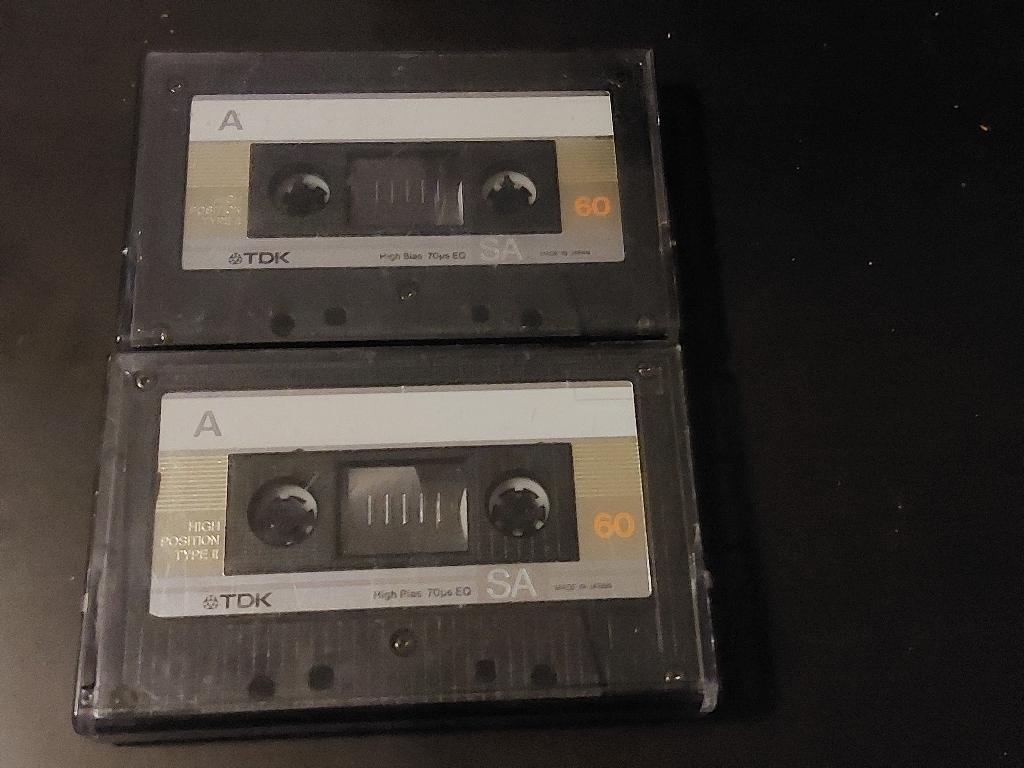 2X TDK SA60 CASSETTEBANDJES, 2 t/m 25 bandjes, Overige genres, Ophalen of Verzenden, Zo goed als nieuw