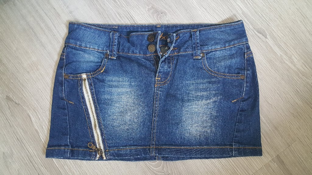 Nieuw blauw spijker rokje maat S, Blauw, Nieuw, Ophalen of Verzenden, Maat 36 (S)