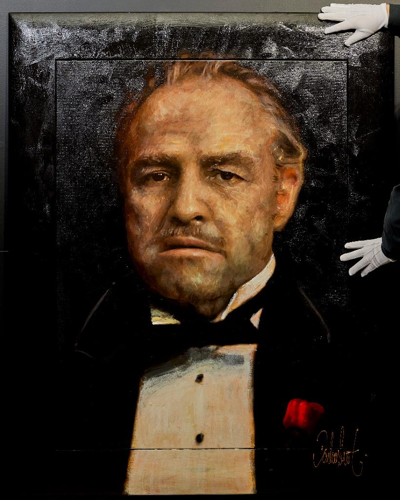 Peter donkersloot - Godfather schilderij grote collectie, Ophalen of Verzenden