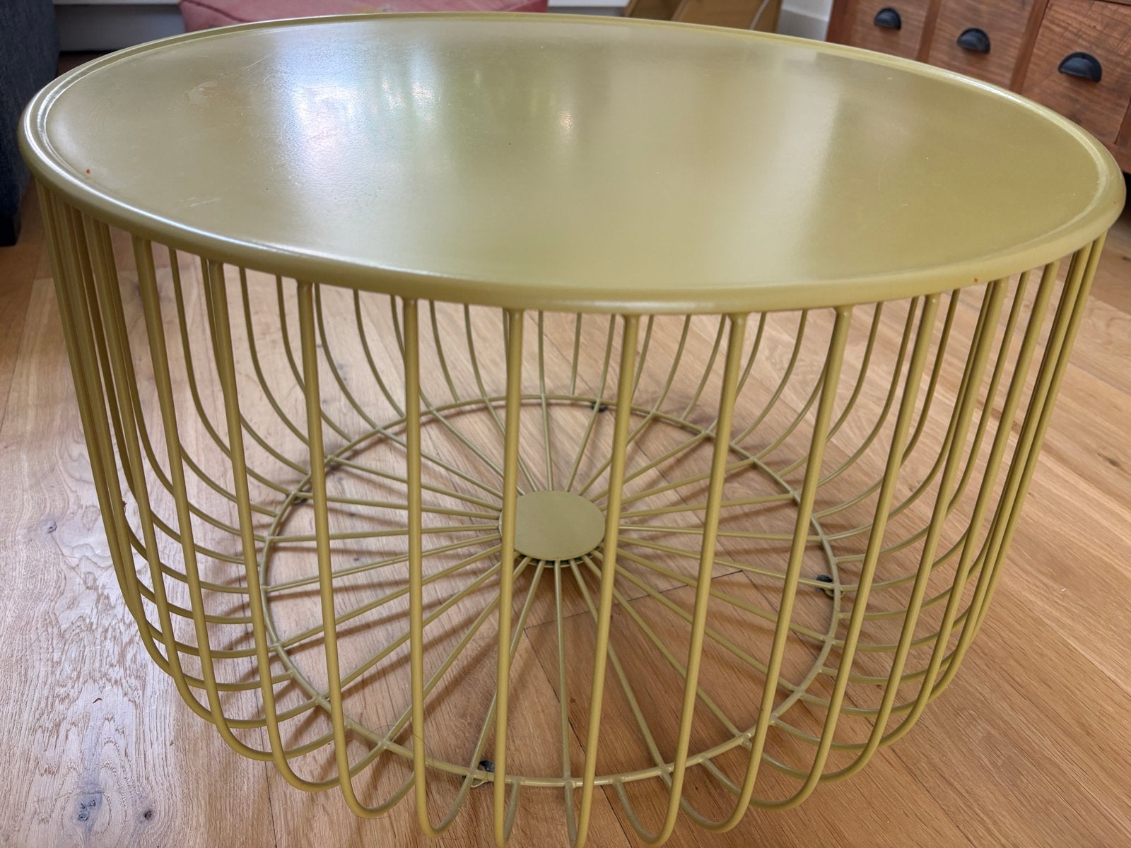 Bright Living Round Coffee Table – Ochre, Ophalen, Gebruikt, Rond, 50 tot 100 cm