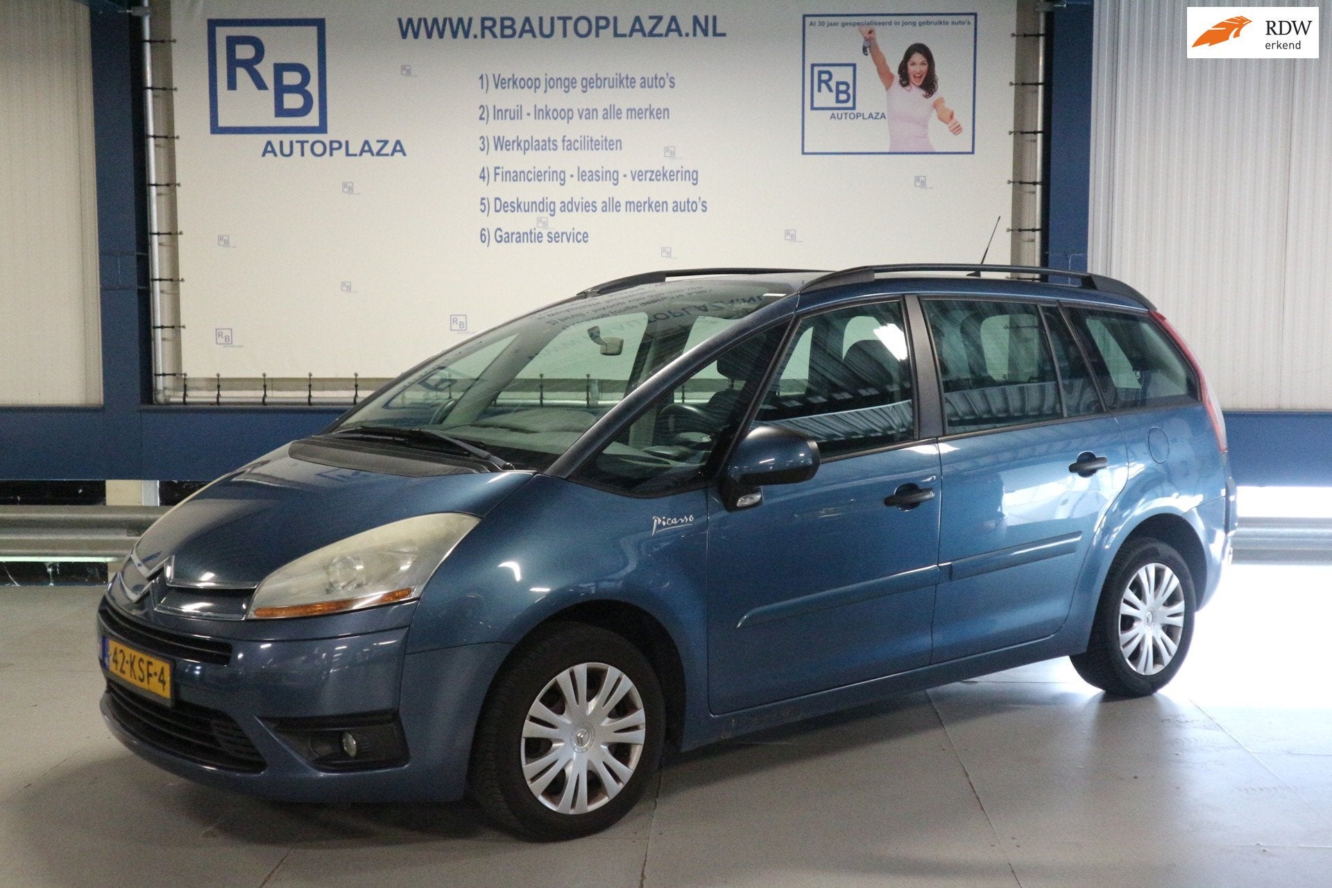 Citroen Grand C4 Picasso 1.6 VTi Prestige 7 PERSOONS / LEES, Auto's, Voorwielaandrijving, Gebruikt, 4 cilinders, Blauw
