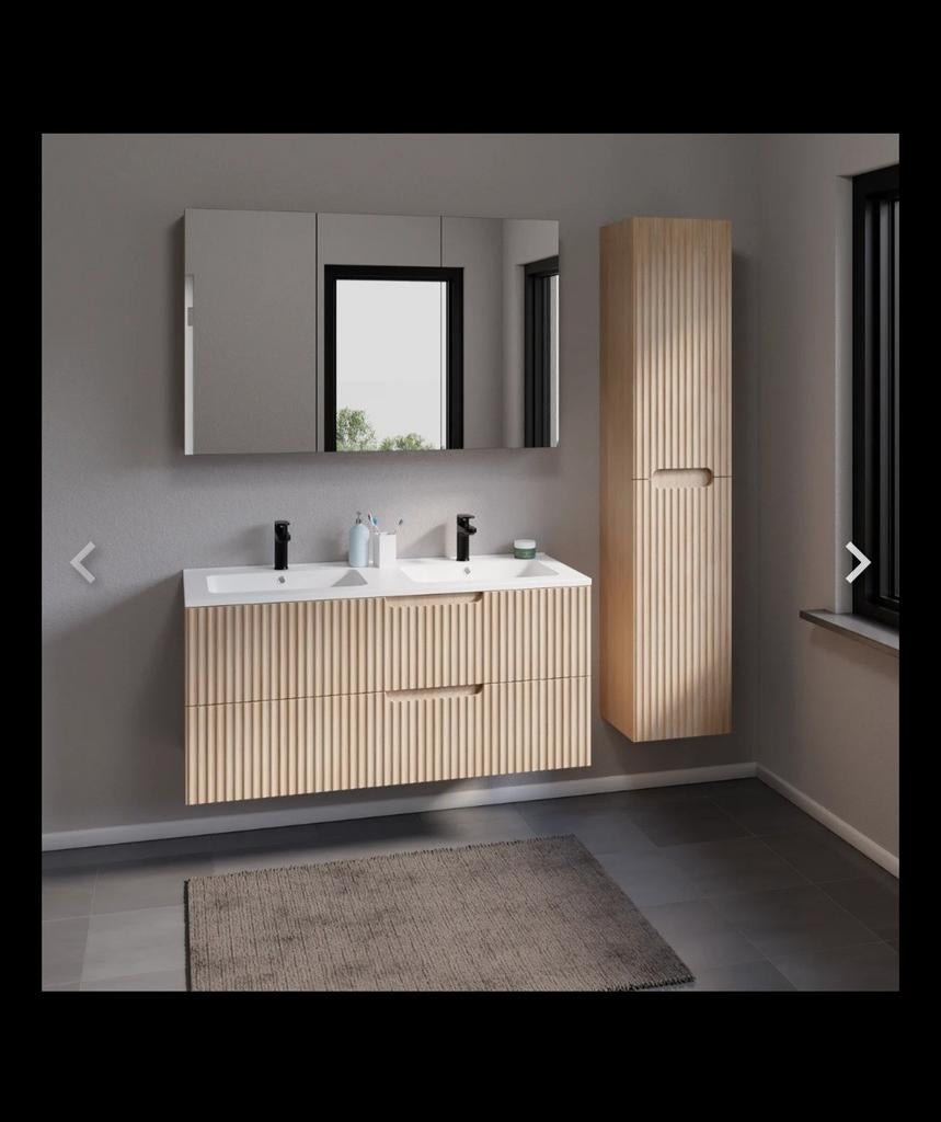 Linie Montro spiegelkast (beschadigd), Huis en Inrichting, Badkamer | Complete badkamers, Nieuw, Ophalen