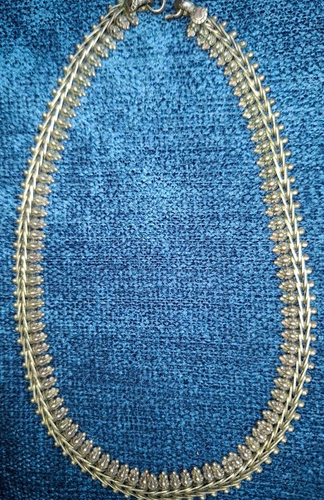 Antiek Zilveren Tribal Collier Rajasthan, India (RA) €99, Sieraden, Tassen en Uiterlijk, Kettingen, Ophalen of Verzenden, Gebruikt