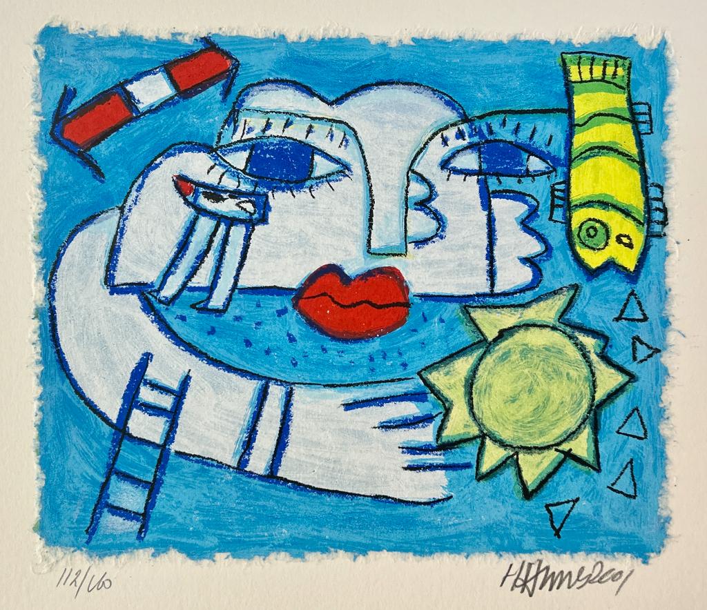 Zeefdruk Hannes Kuiper  ZOMEROPRUIMING, Antiek en Kunst, Verzenden
