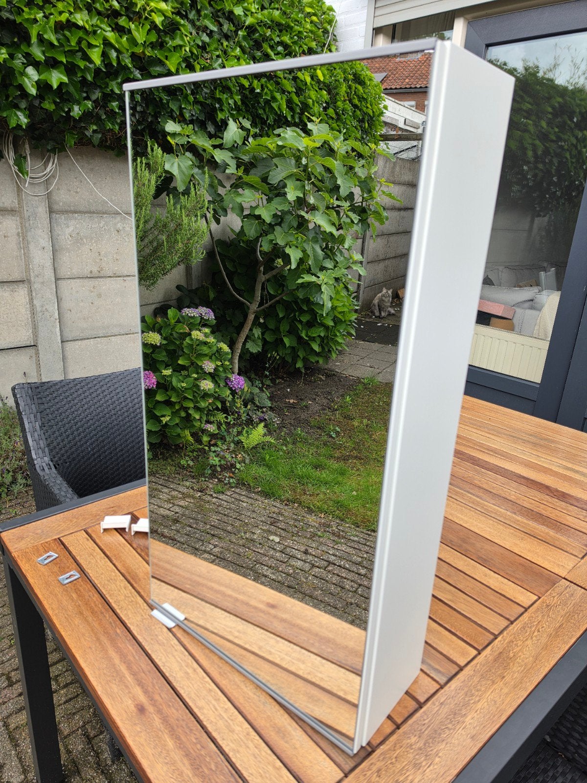 IKEA ENHET Spiegelkast wit, 40x17x75 cm, Ophalen, Minder dan 50 cm, Spiegelkast, Zo goed als nieuw