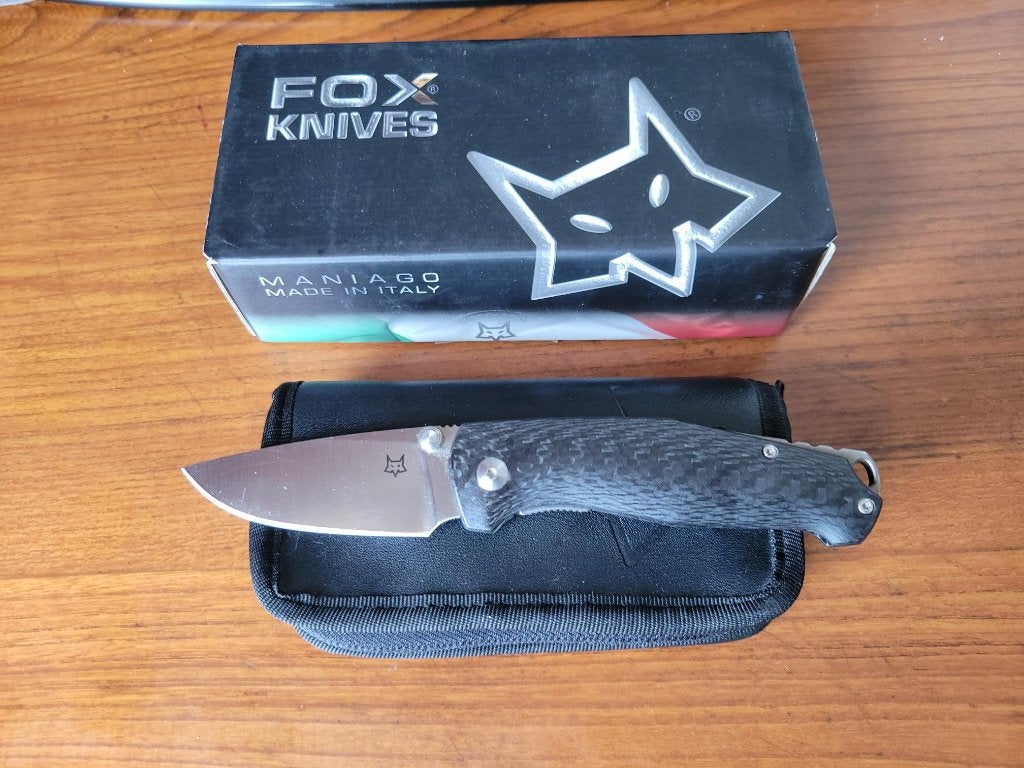 Fox TUR FX-528 Elmax / Carbon fiber zakmes, Ophalen of Verzenden, Zo goed als nieuw