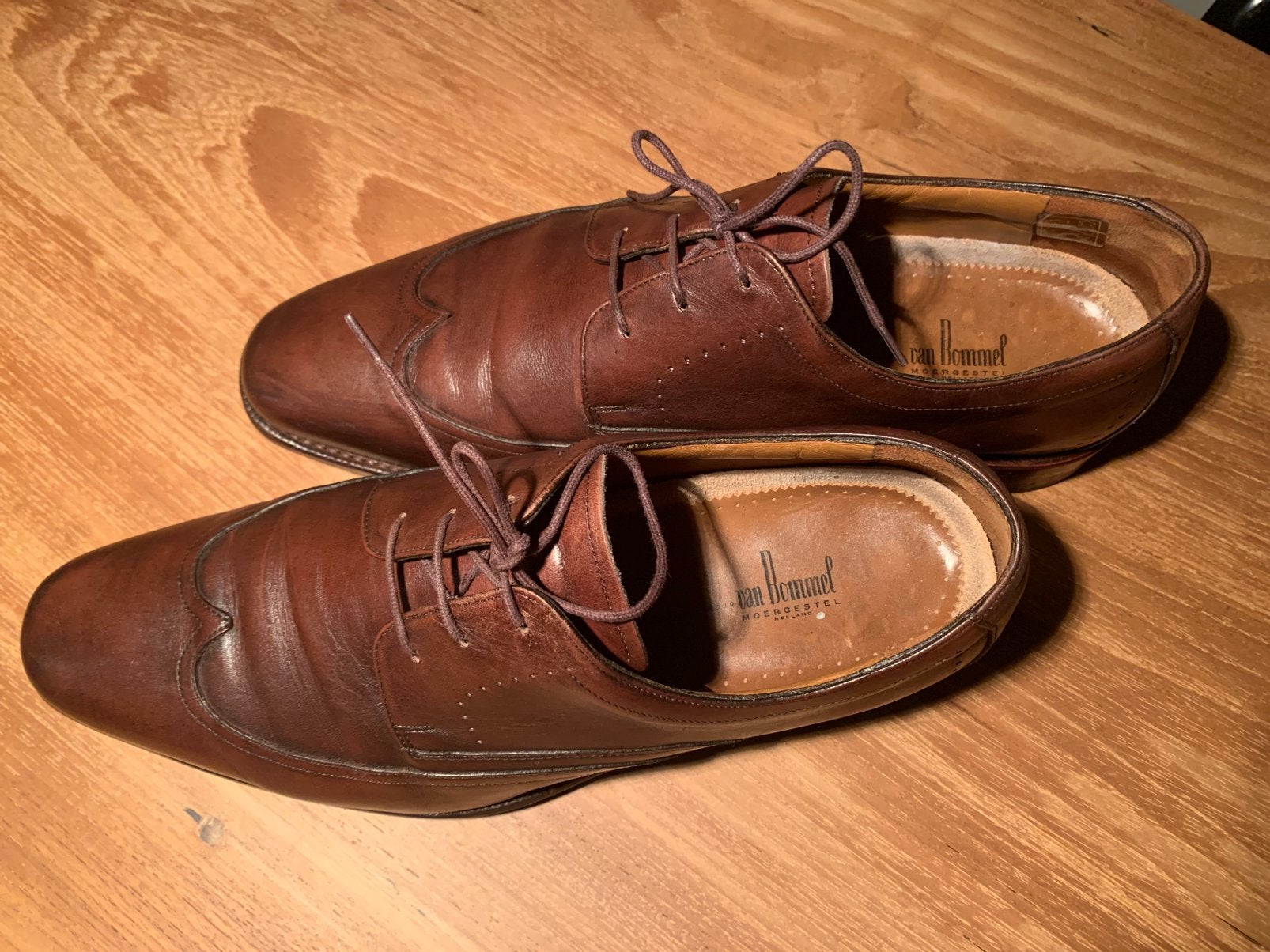 Geklede herenschoenen, bruin, maat 43, leest H., Kleding | Heren, Schoenen, Ophalen, Zo goed als nieuw, Bruin