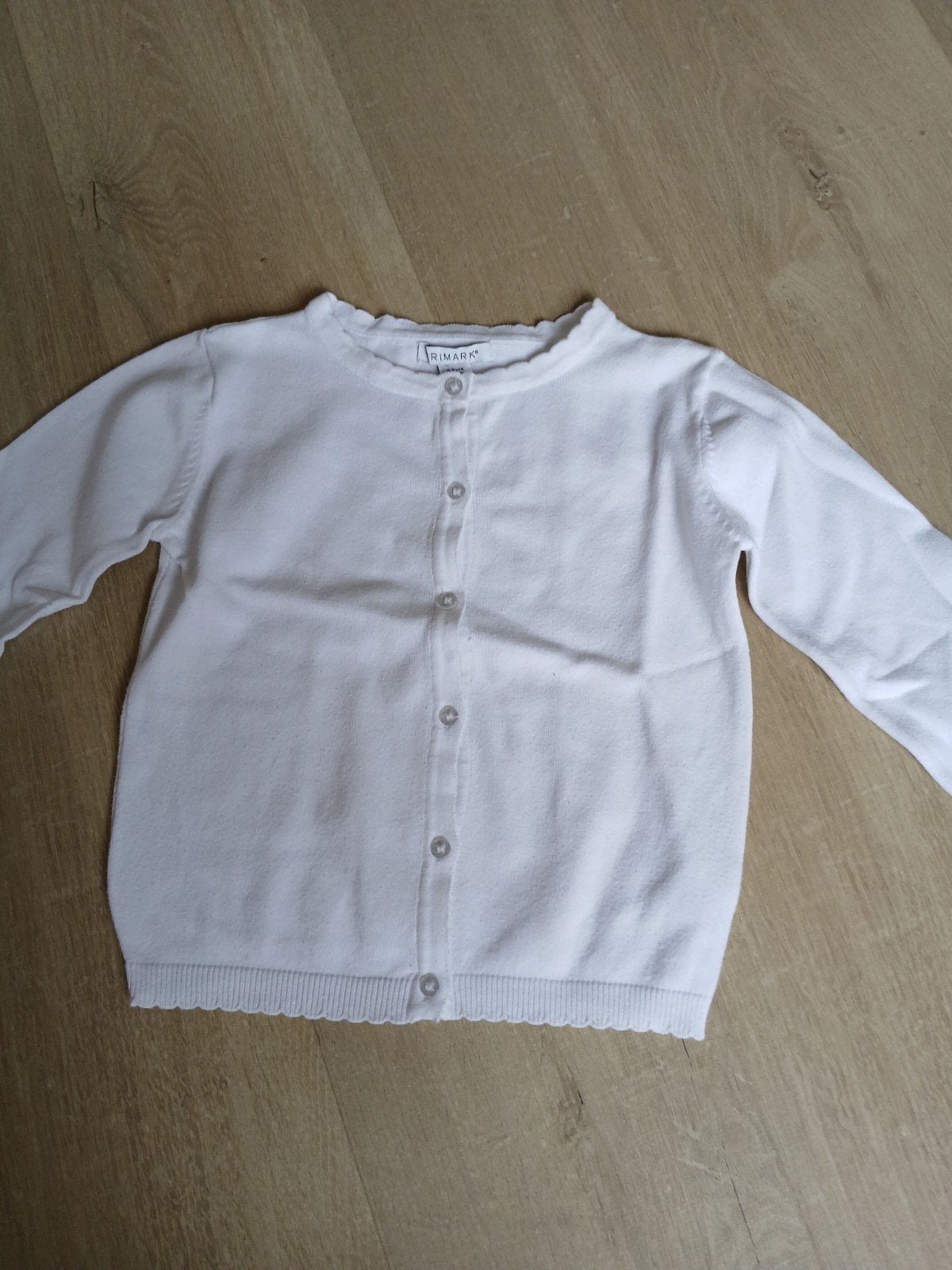 wit vest/wit vestje 116 teab, Ophalen of Verzenden, Gebruikt, Meisje, Trui of Vest