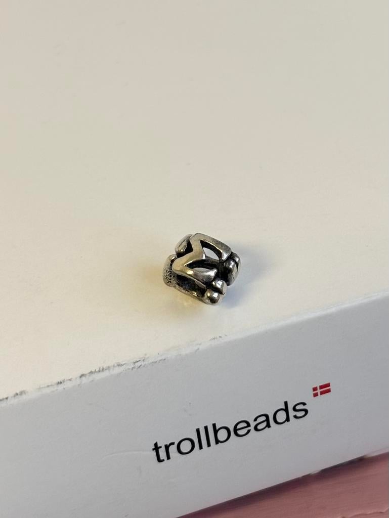 Trollbeads letter m TAGBE-10072, Ophalen of Verzenden, Zo goed als nieuw, Trollbeads
