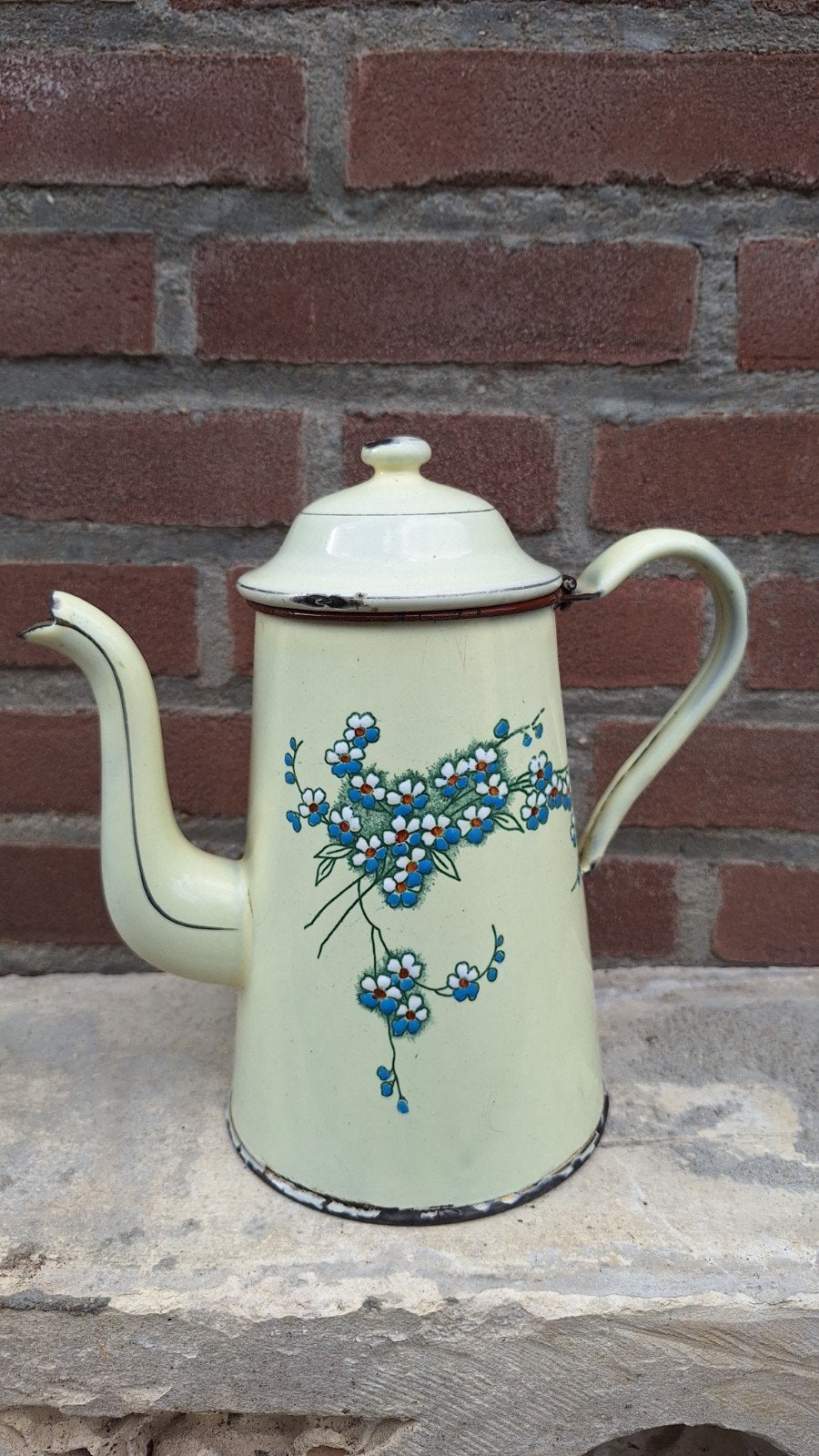 antieke emaille koffiepot., Ophalen of Verzenden