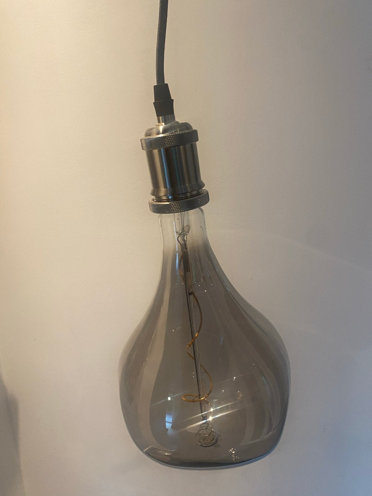 Set van 2 decoratieve LED filamentlampen, Ophalen of Verzenden, Zo goed als nieuw, Glas, E27 (groot)
