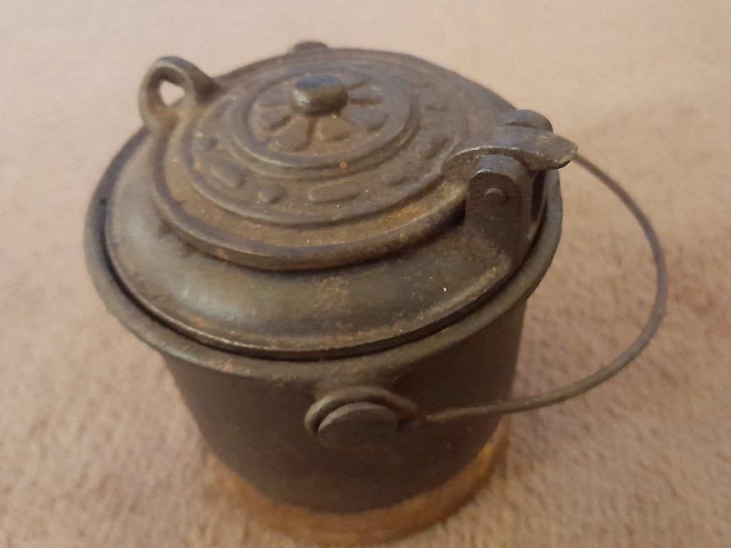 Antieke gietijzeren lijmpotje, Ophalen of Verzenden