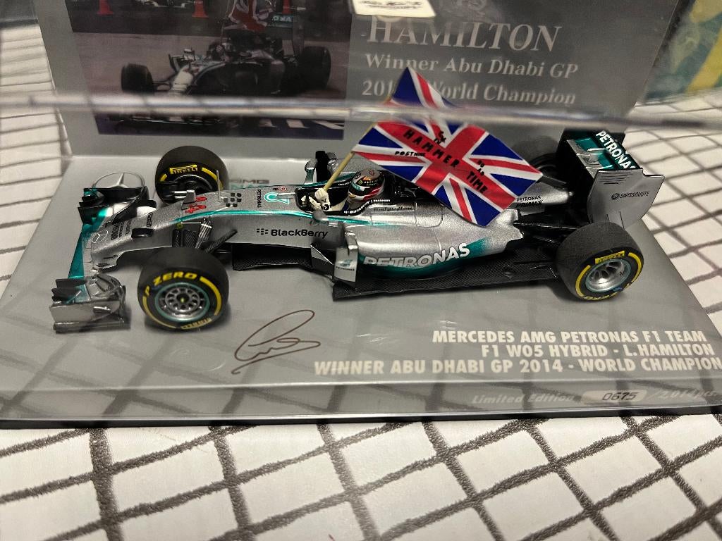 Mercedes AMG F1 1/43  specials met Engelse Vlag, Verzenden, Nieuw, Formule 1