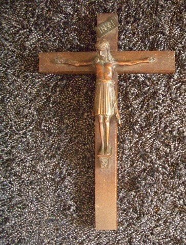 ANTIEK - ART DECO KRUIS MET CORPUS, Ophalen of Verzenden