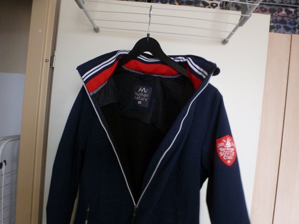 HUMAN NATURE softshell jack blauw vest 44 -GRATIS zend, Verzenden, Zo goed als nieuw, Maat 42/44 (L), Blauw