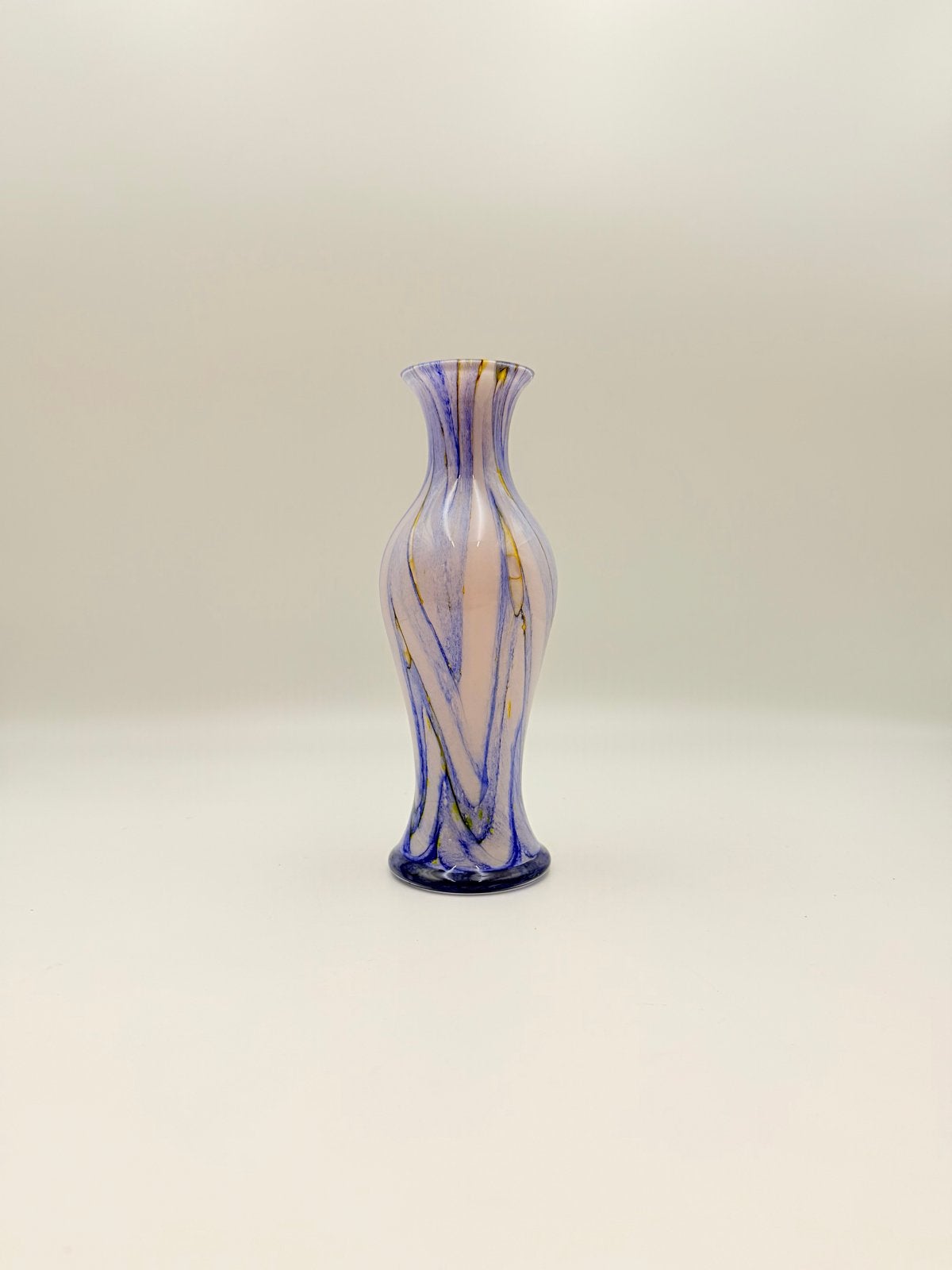 Murano vaasje - Paars, blauw en goudkleurig glas, Ophalen of Verzenden