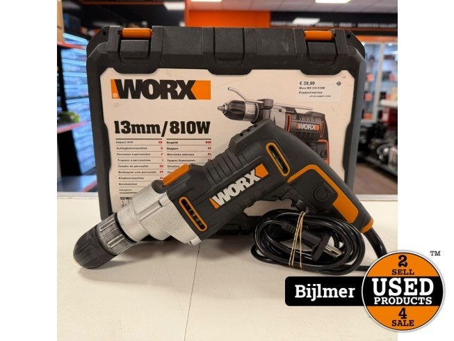 Worx WX 318 810W Klopboormachine, Doe-het-zelf en Verbouw, Worx, Zo goed als nieuw, Support@worx.com, 14675 128th Ave NE, Suite 120
Woodinville, WA 98072
USA