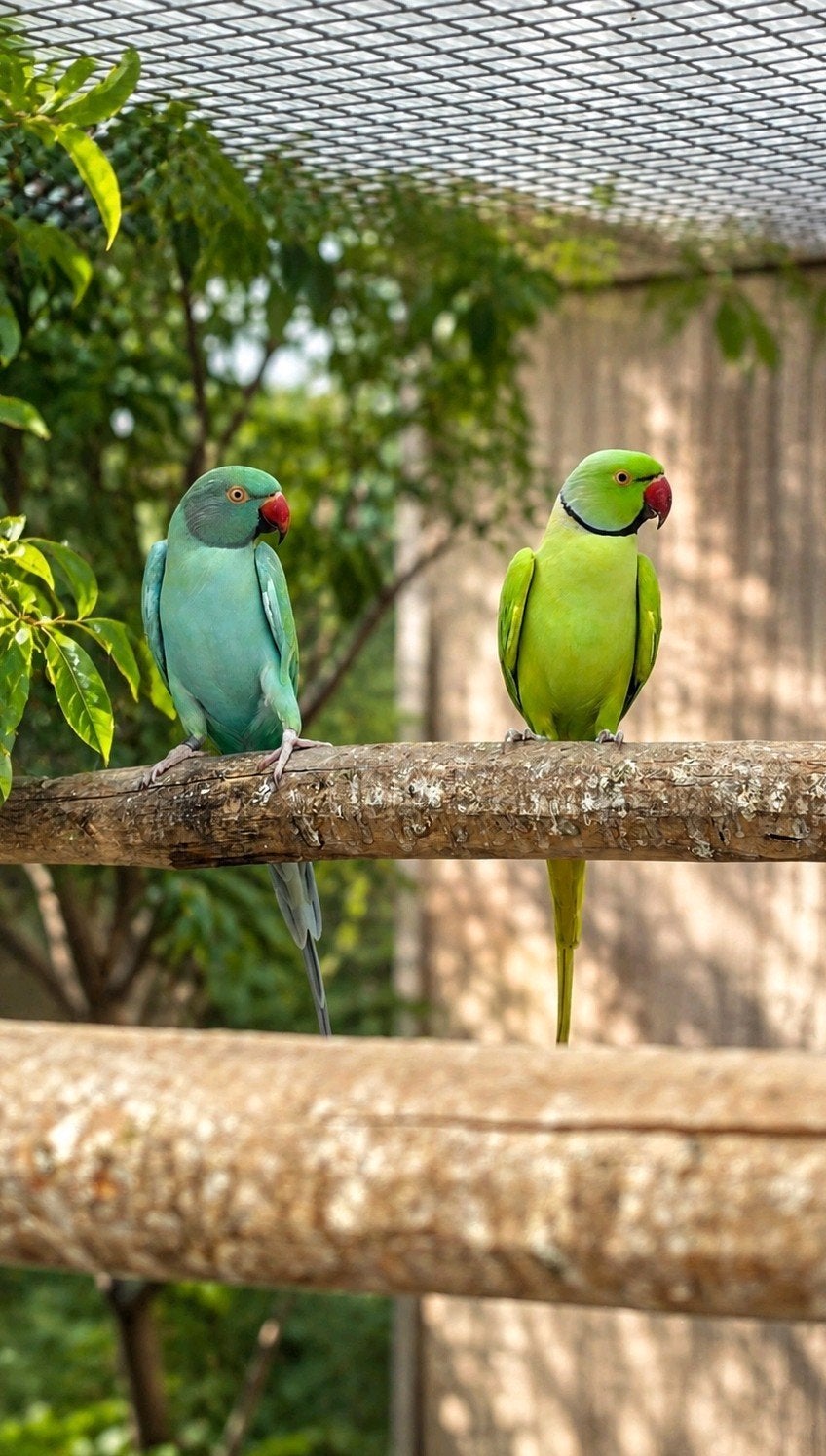Goed kweek koppel halsbandparkieten  van 2023, Meerdere dieren, Parkiet, Geringd