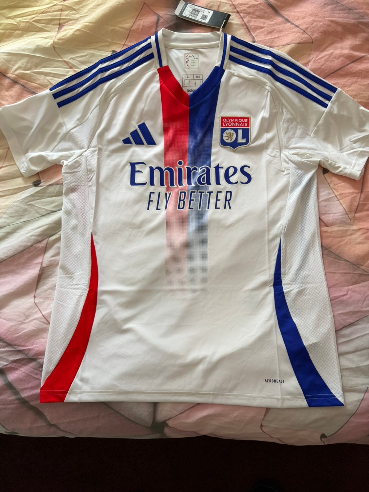Adidas Olympique Lyon shirt L, Maat 52/54 (L), Wit, Nieuw, Ophalen of Verzenden