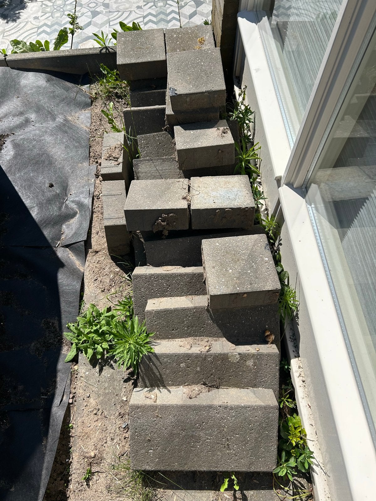 Betontegels in diverse afmetingen, Tuin en Terras, Ophalen, Gebruikt, 10 m² of meer, Beton