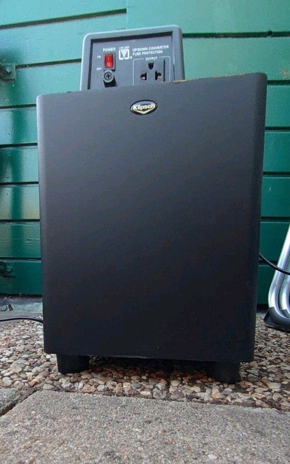 Klipsch Subwoofer (120V) met omvormer, Overige merken, Gebruikt, Subwoofer, Ophalen of Verzenden