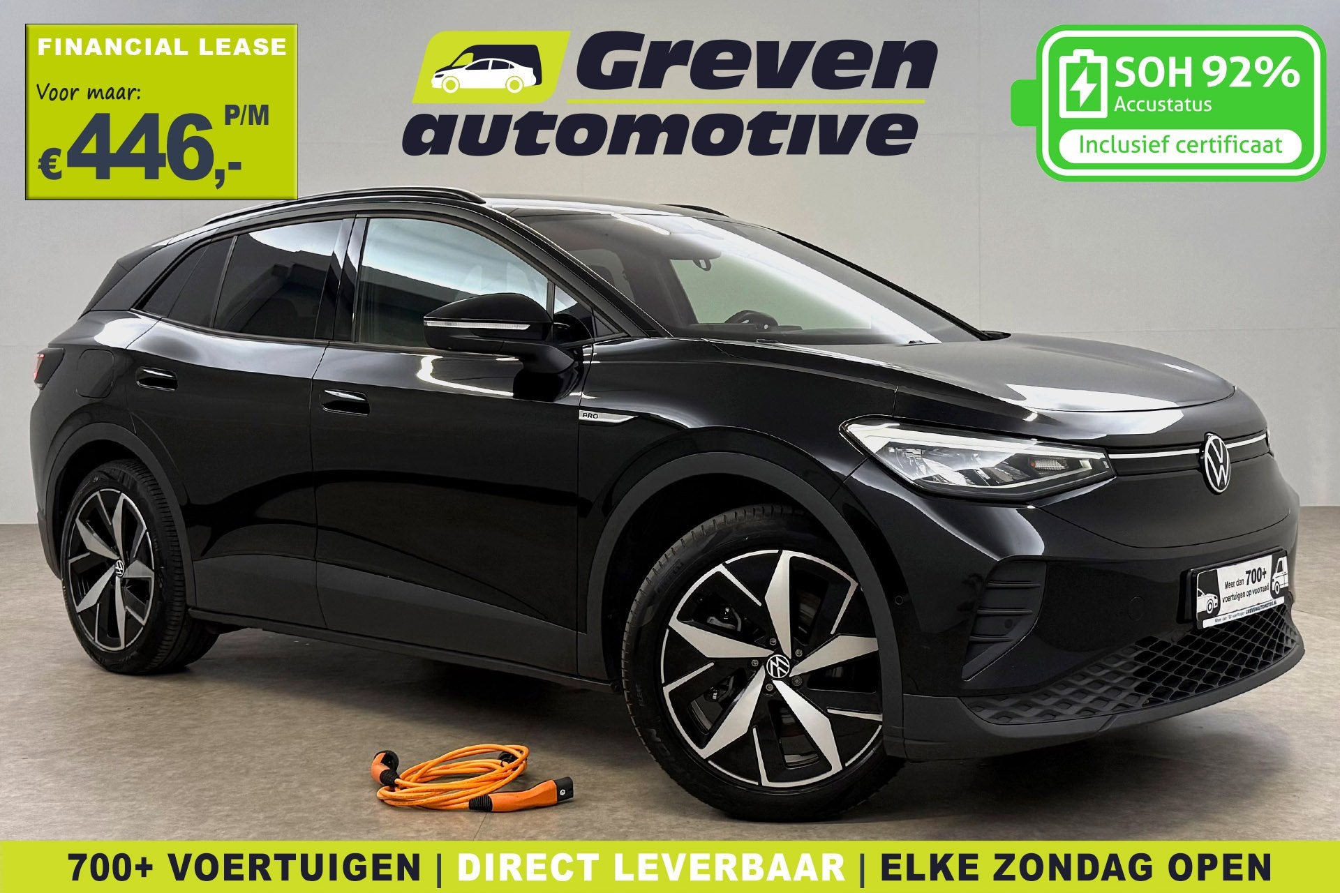 Volkswagen ID.4 Pro Business 77 kWh | Snelladen | SOH 92% |, Auto's, Automaat, 2020 kg, Zwart, 204 pk