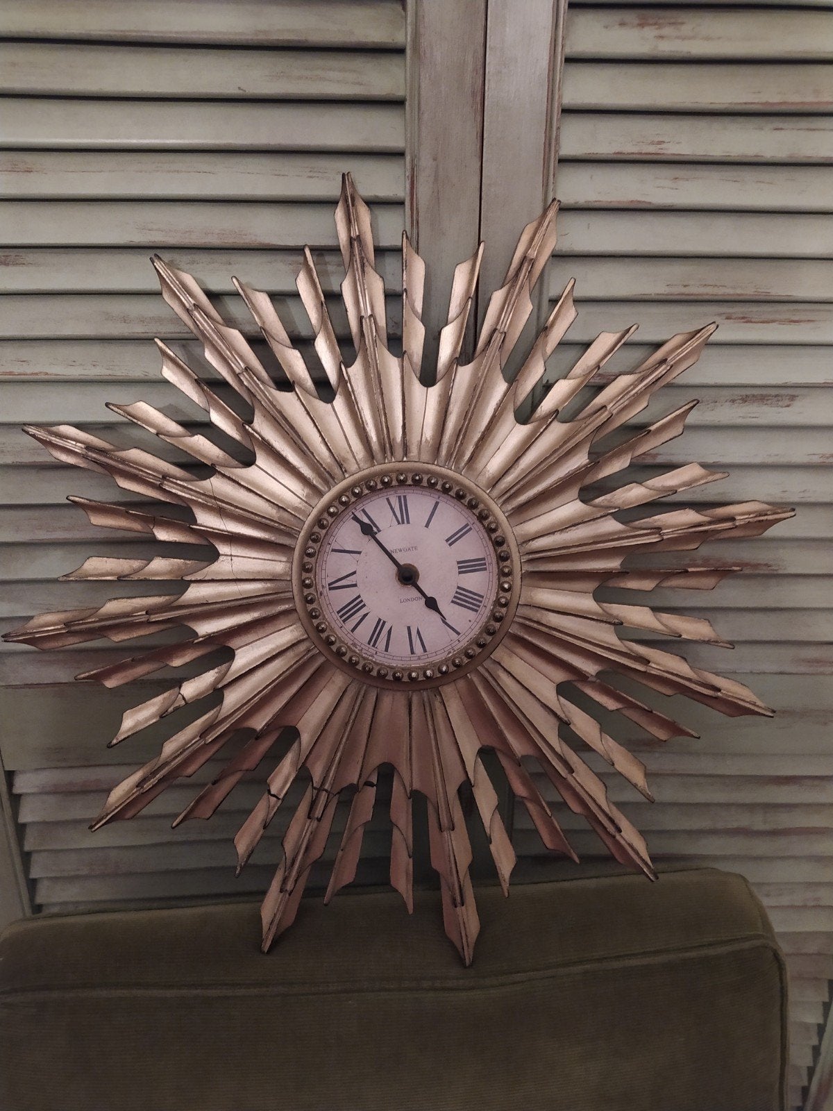 Vintage zonneklok als decoratie, Ophalen of Verzenden, Wandklok