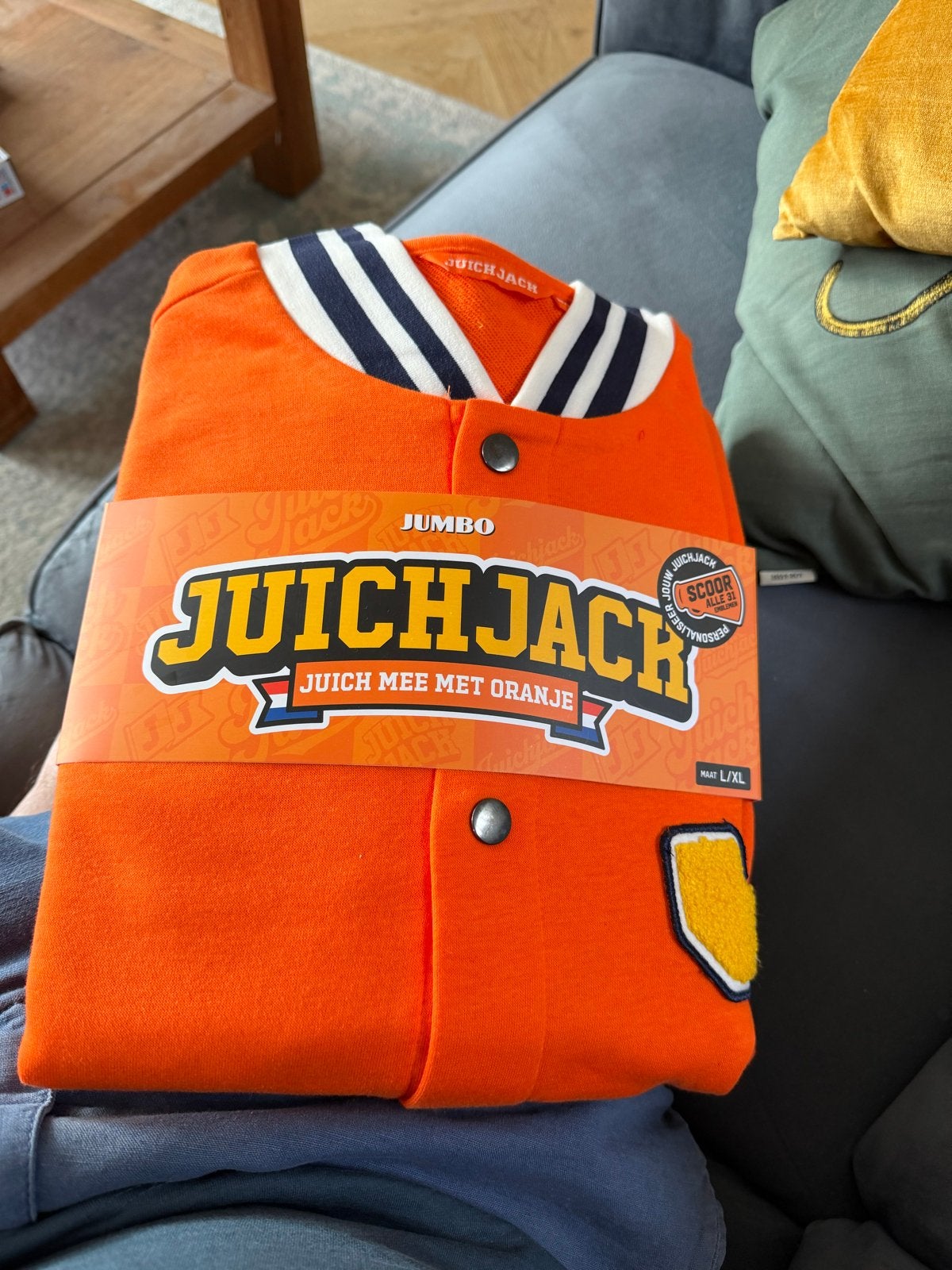 Jumbo Juichjack Oranje Supporter Jas Maat L/XL, Ophalen of Verzenden, Nieuw, Maat 52/54 (L), Oranje