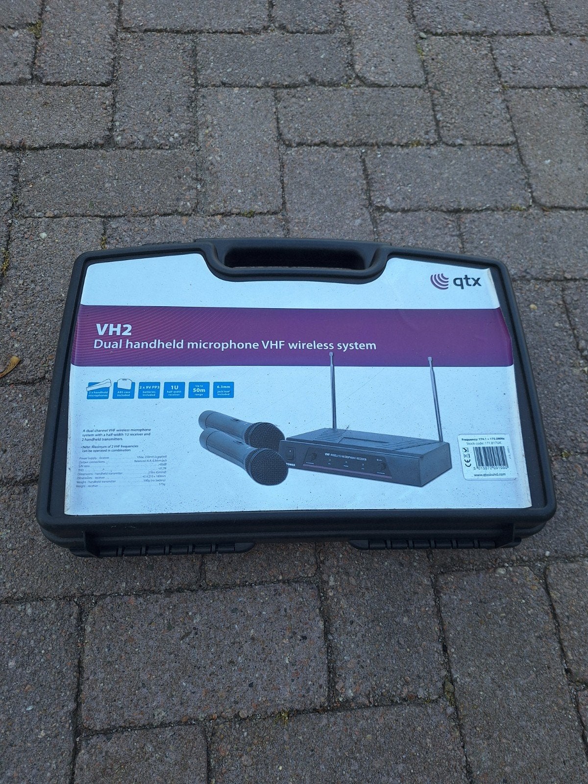 Qtx VH2 Dual Handheld Draadloos Microfoonsysteem, Ophalen, Zo goed als nieuw, Zangmicrofoon, Draadloos