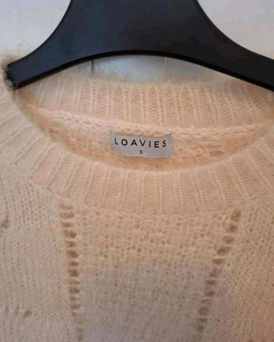 Loavies fluffy trui beige/crème maat S, Beige, Ophalen of Verzenden, Maat 36 (S), Loavies
