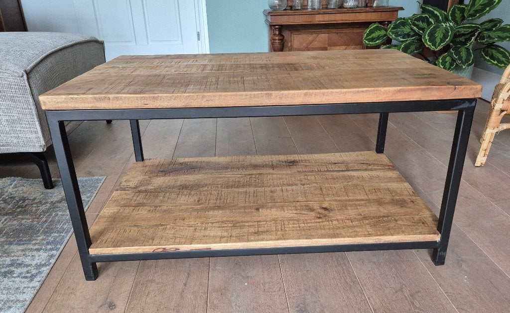 salontafel met opbergruimte, Ophalen, 50 tot 100 cm, 50 tot 100 cm, Zo goed als nieuw