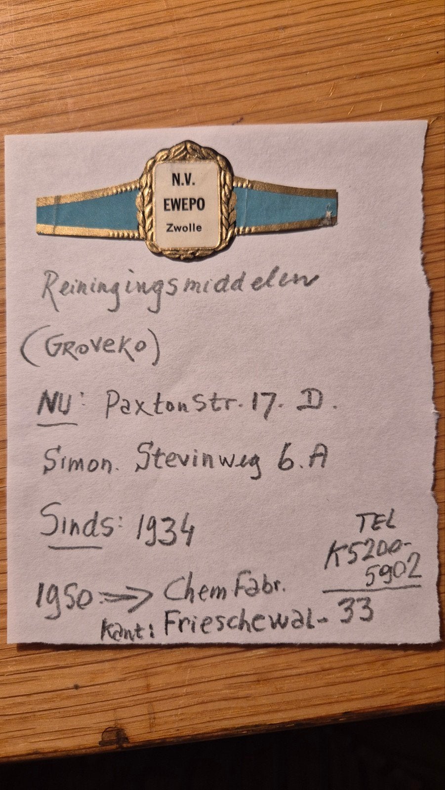 Sigarenbanden Zwolle, Ophalen, Zo goed als nieuw, Sigarenbandjes